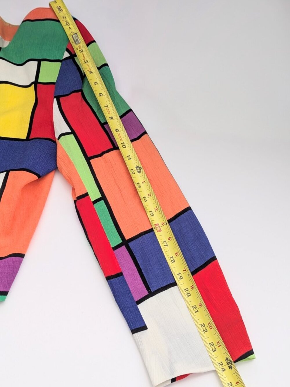 Della Spiga Women's (10/12) Bright Colorful Geometric Pattern Blazer/Jacket - Picture 10 of 14